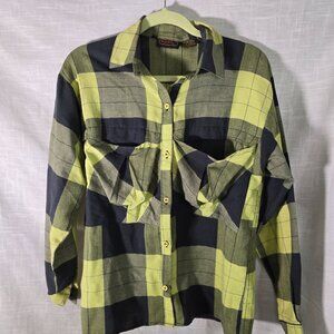 Trousers black & yellow flannel size small